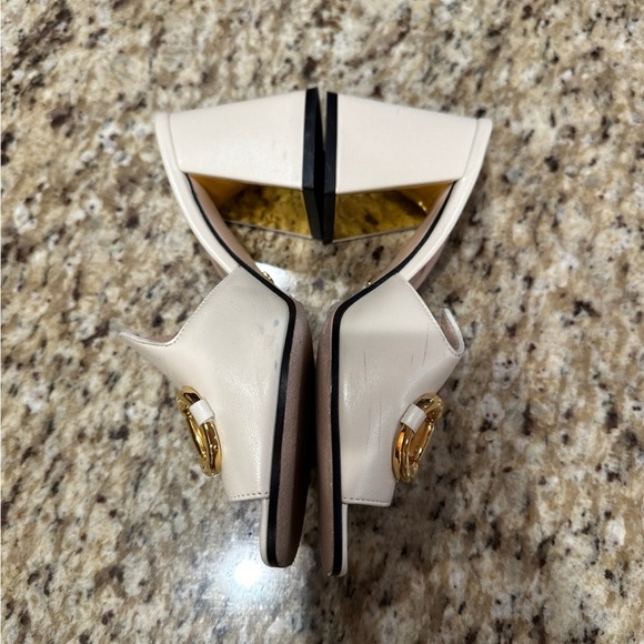 Gucci Horsebit Peep Toe Sandal Slide Block Heel Mules size 36 - Picture 10 of 16